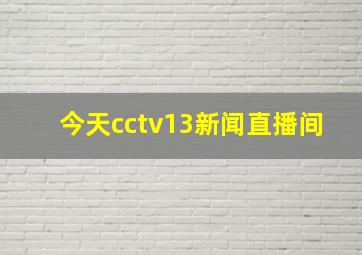 今天cctv13新闻直播间