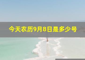 今天农历9月8日是多少号