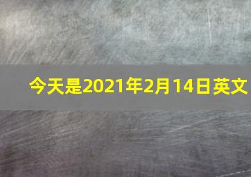 今天是2021年2月14日英文