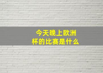 今天晚上欧洲杯的比赛是什么