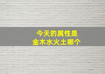 今天的属性是金木水火土哪个