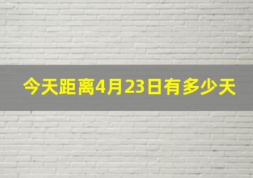 今天距离4月23日有多少天