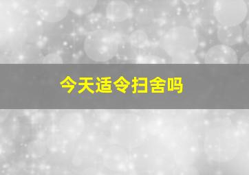 今天适令扫舍吗