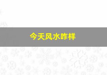 今天风水咋样