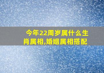 今年22周岁属什么生肖属相,婚姻属相搭配