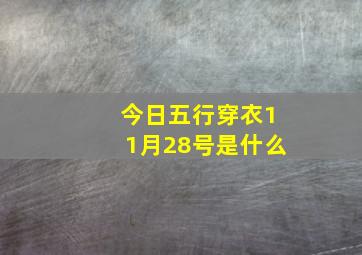 今日五行穿衣11月28号是什么