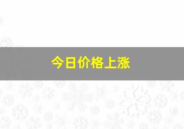 今日价格上涨