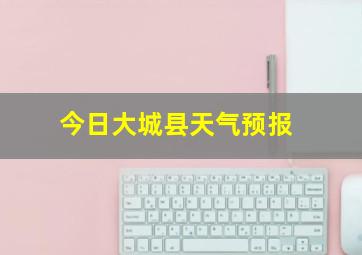 今日大城县天气预报