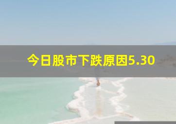 今日股市下跌原因5.30