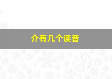 介有几个读音