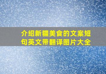 介绍新疆美食的文案短句英文带翻译图片大全