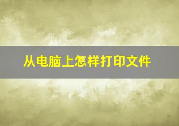 从电脑上怎样打印文件