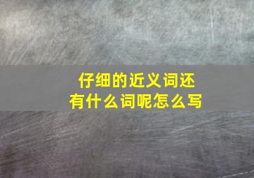 仔细的近义词还有什么词呢怎么写