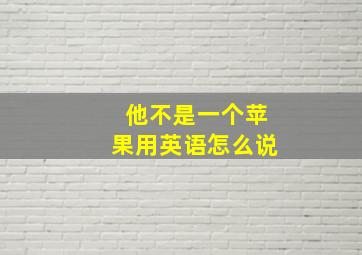 他不是一个苹果用英语怎么说