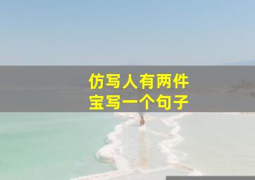 仿写人有两件宝写一个句子