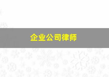 企业公司律师