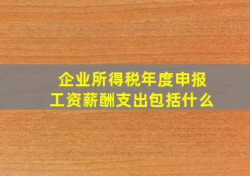 企业所得税年度申报工资薪酬支出包括什么