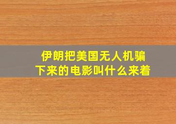 伊朗把美国无人机骗下来的电影叫什么来着