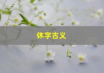 休字古义