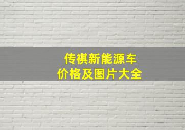 传祺新能源车价格及图片大全