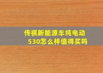 传祺新能源车纯电动530怎么样值得买吗