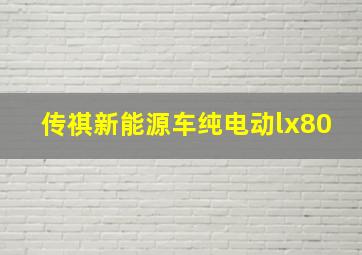 传祺新能源车纯电动lx80