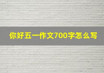 你好五一作文700字怎么写