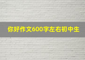 你好作文600字左右初中生