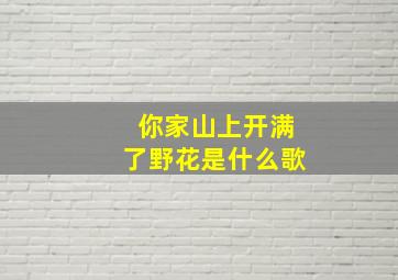 你家山上开满了野花是什么歌