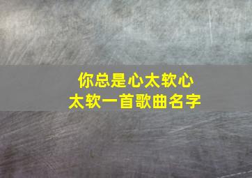 你总是心太软心太软一首歌曲名字