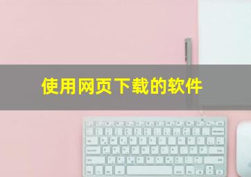 使用网页下载的软件