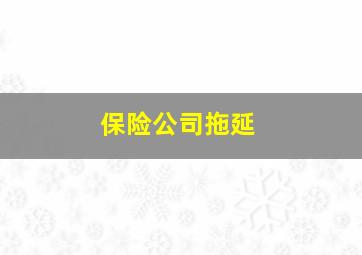 保险公司拖延