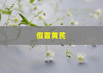 假冒黄芪