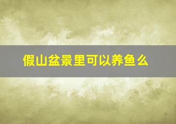 假山盆景里可以养鱼么