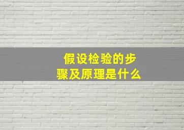 假设检验的步骤及原理是什么