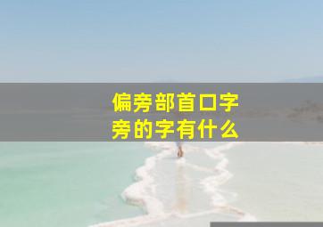 偏旁部首口字旁的字有什么