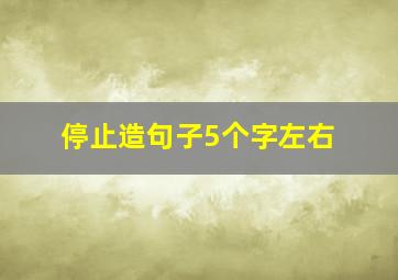 停止造句子5个字左右