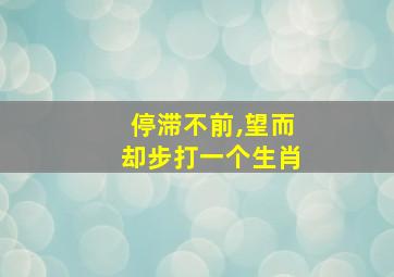 停滞不前,望而却步打一个生肖