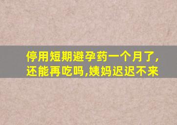 停用短期避孕药一个月了,还能再吃吗,姨妈迟迟不来