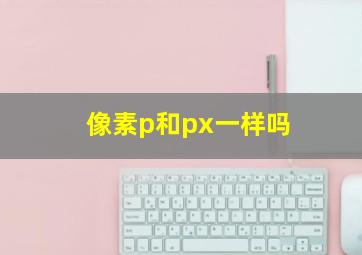 像素p和px一样吗