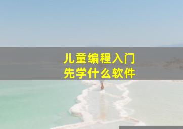 儿童编程入门先学什么软件