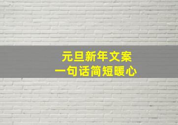 元旦新年文案一句话简短暖心