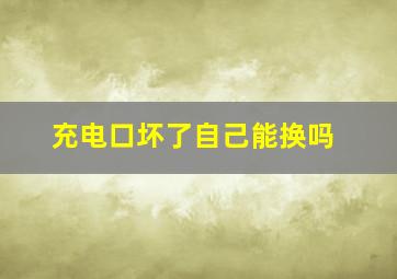 充电口坏了自己能换吗