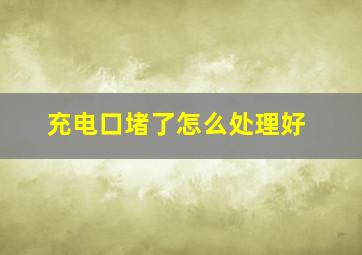 充电口堵了怎么处理好