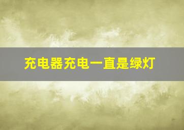 充电器充电一直是绿灯