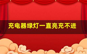 充电器绿灯一直亮充不进