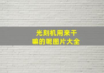 光刻机用来干嘛的呢图片大全