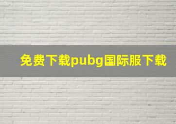 免费下载pubg国际服下载