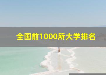 全国前1000所大学排名