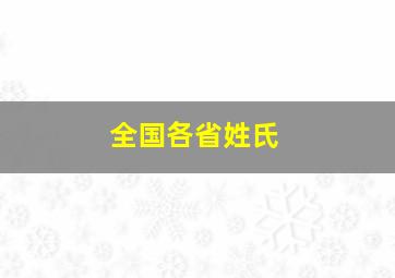 全国各省姓氏